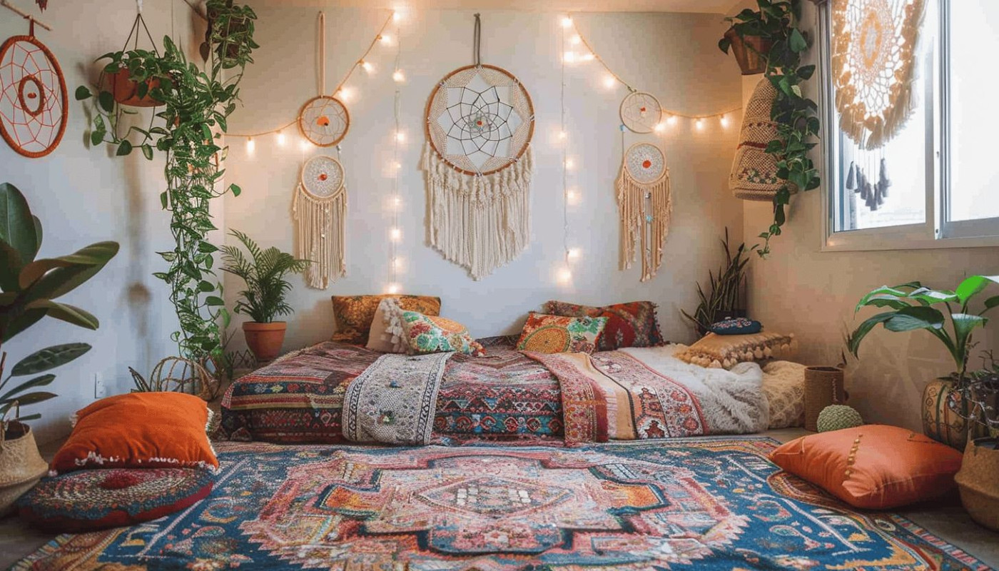 Inspirations déco pour une chambre bohème